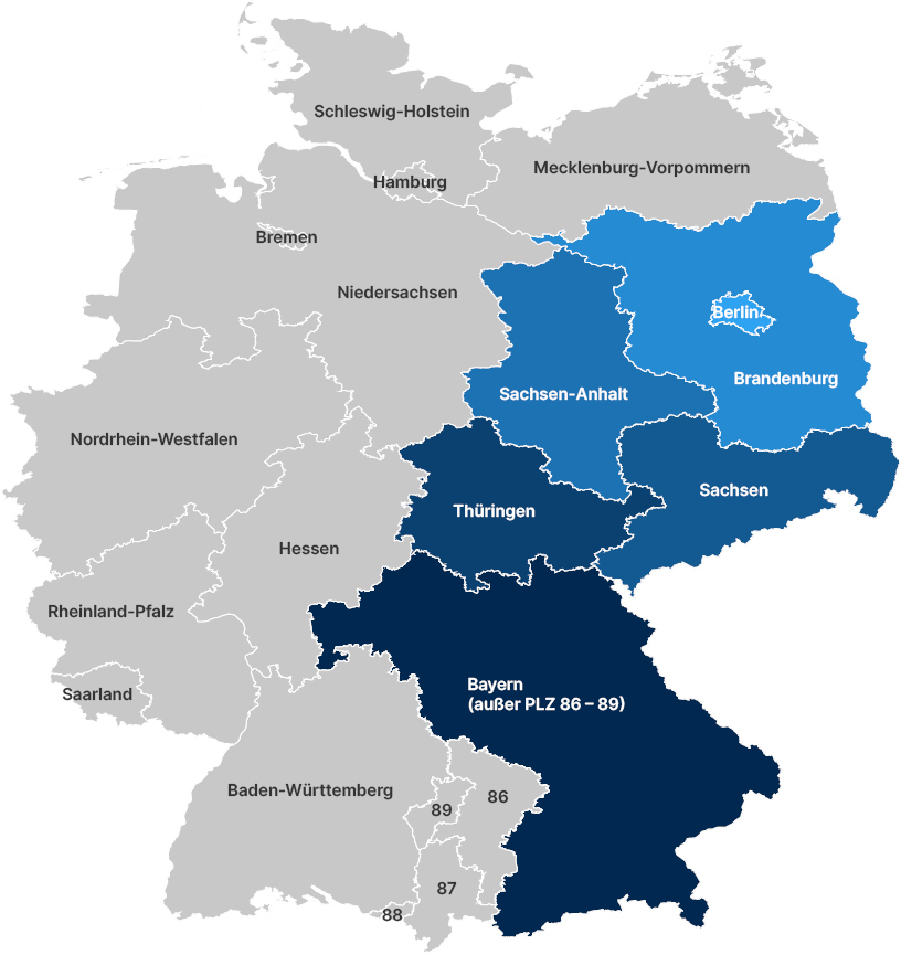 Liefer- und Kundengebiet – HVS-GERA GmbH